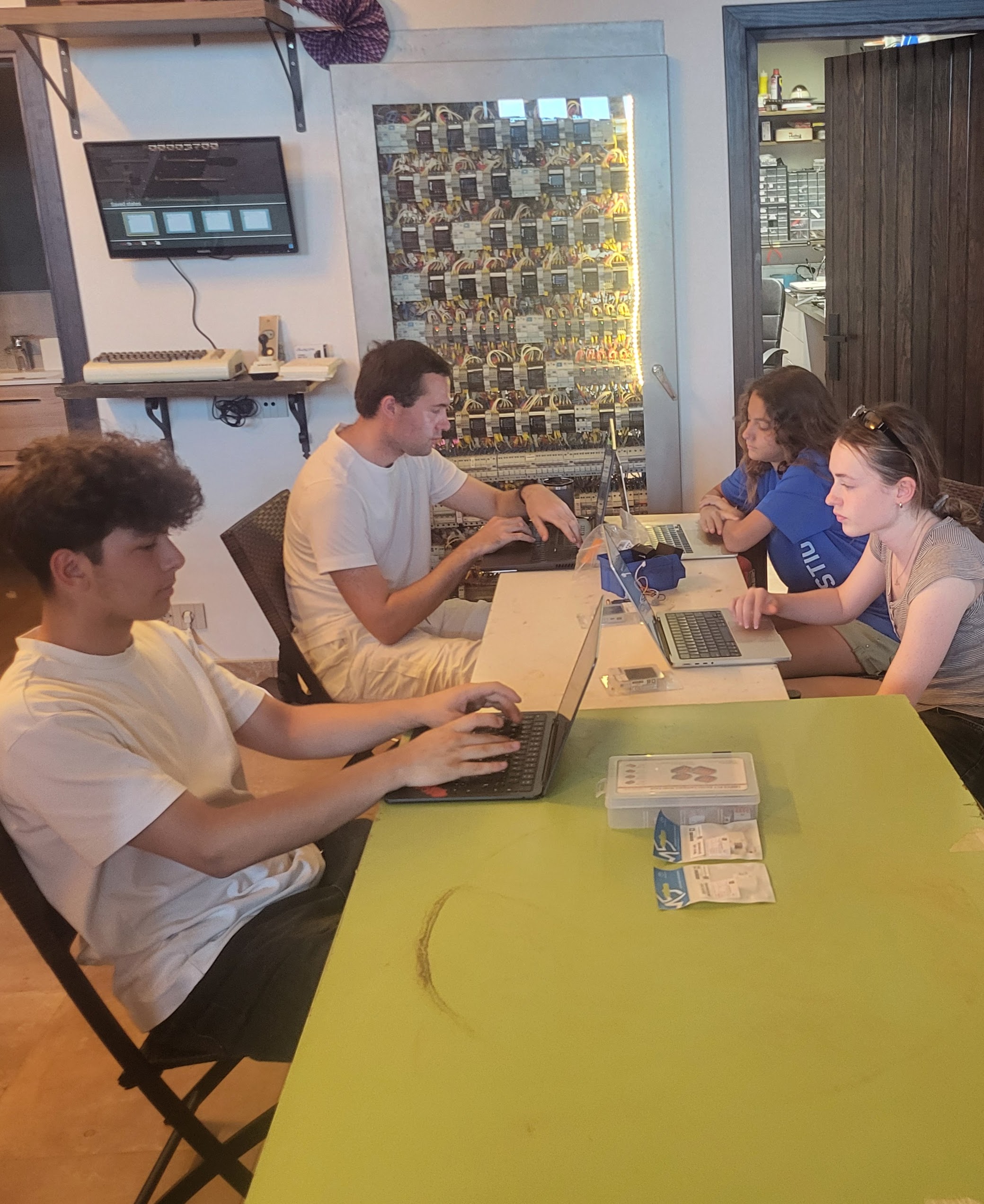 Students collaborating on environmental monitoring